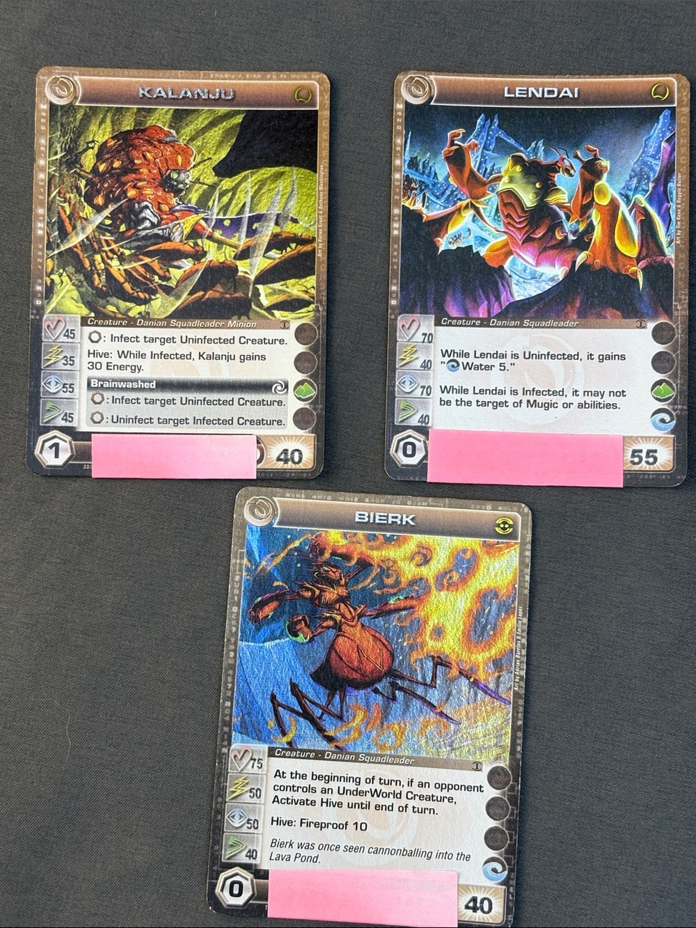 Chaotic TCG: Lot of 3 Danian Creature Foils 1st Edition